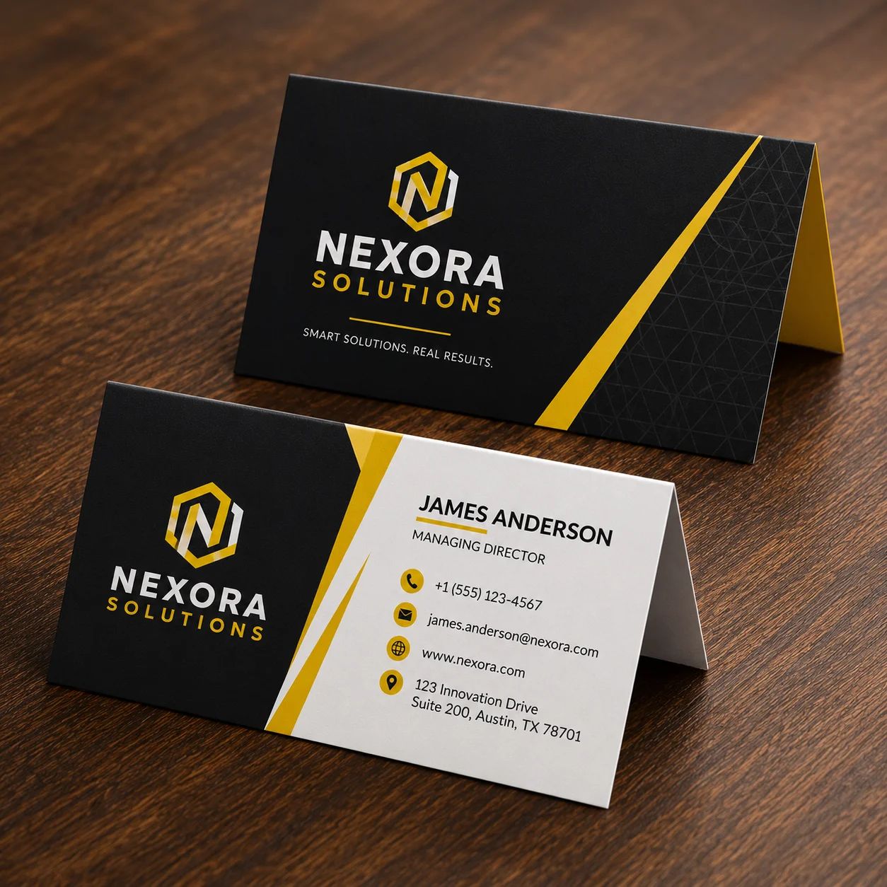 Folded Business Cards