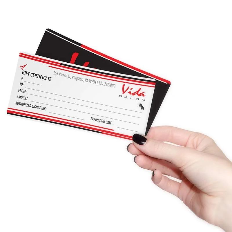 4x9 Gift Certificates