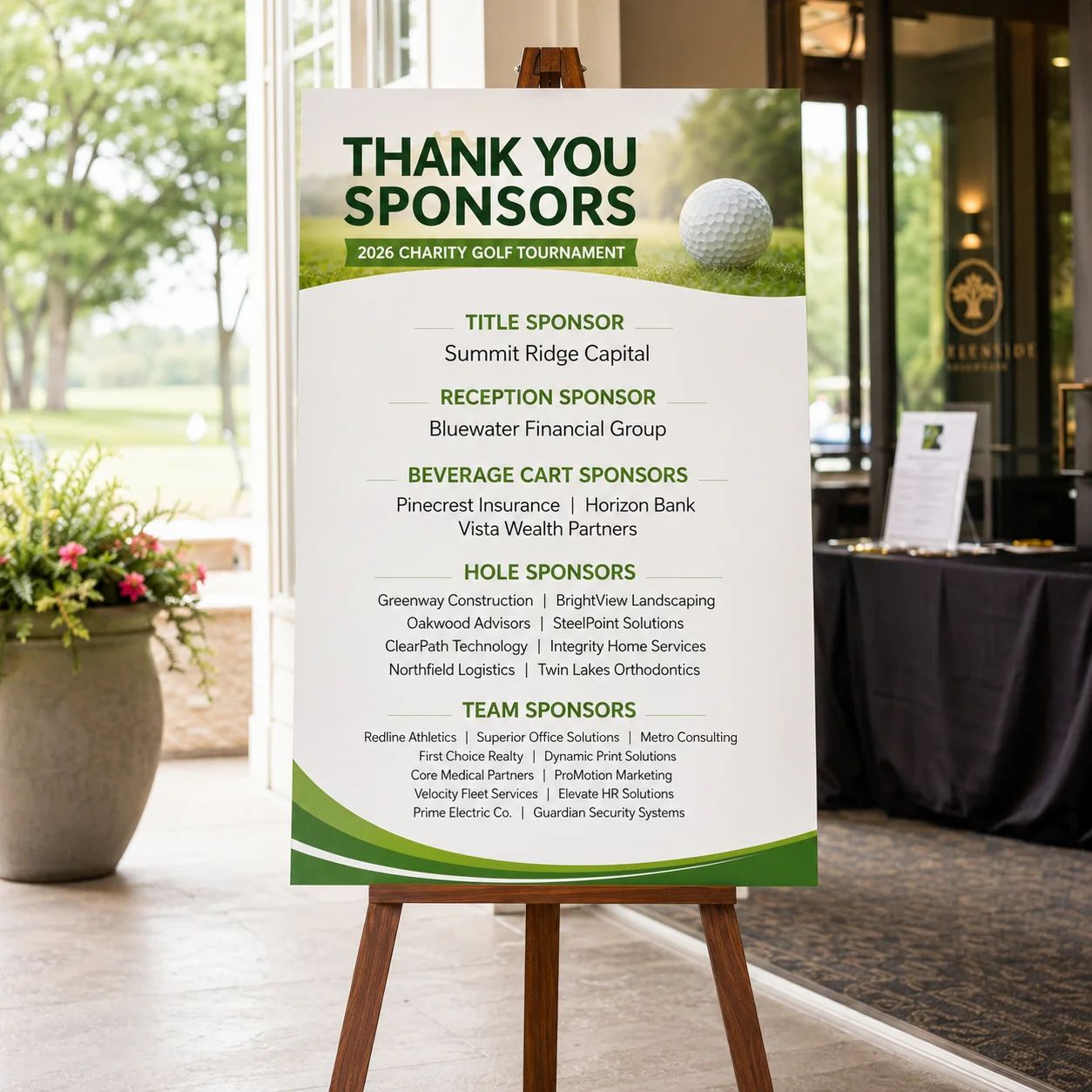 Sponsorship Display Signs